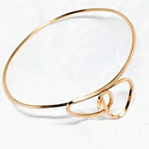 Handcrafted Bronze Minimalist Thin Bangle Bracelet